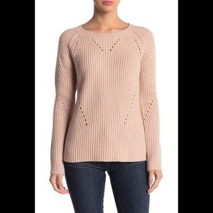 Luck Brand crew Neck Pointelle sweater